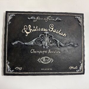 Black Chateau Gaston Champagne Beaulieu Plaque